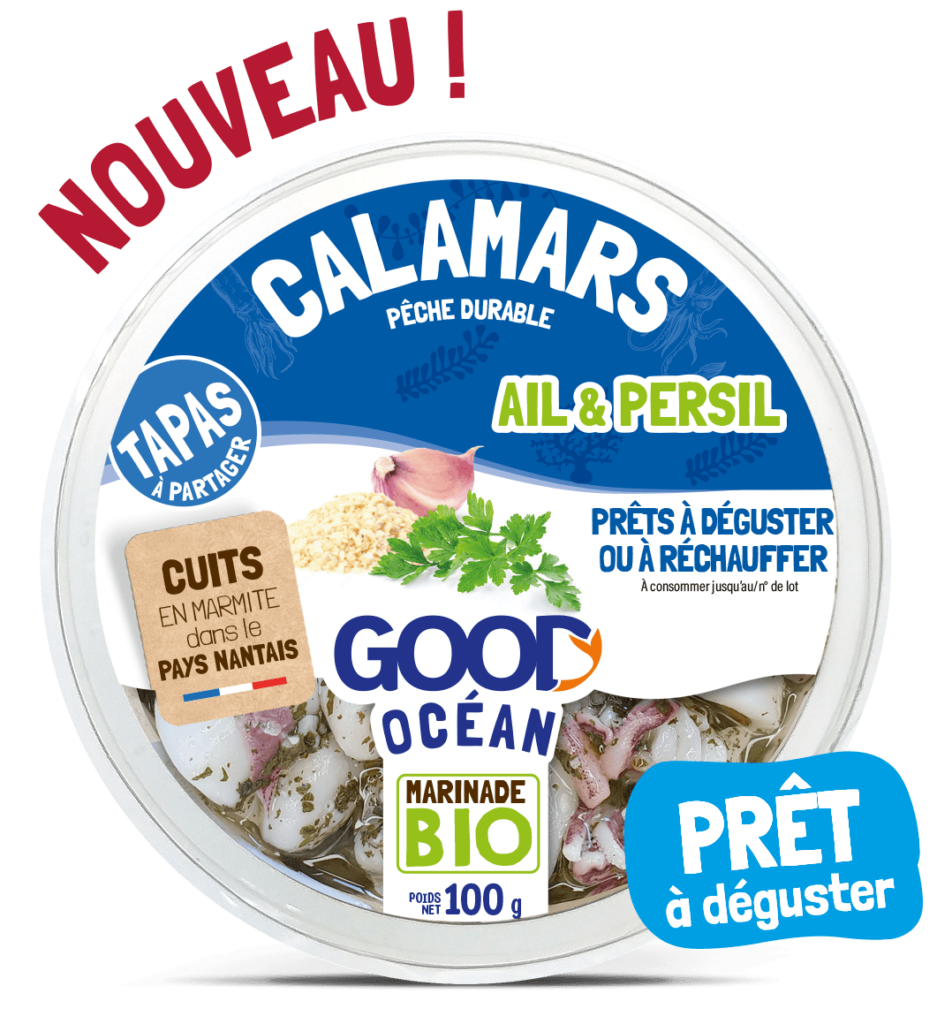 Packaging - Calamars ail et persil Good Océan -BIO-100 g - 2025